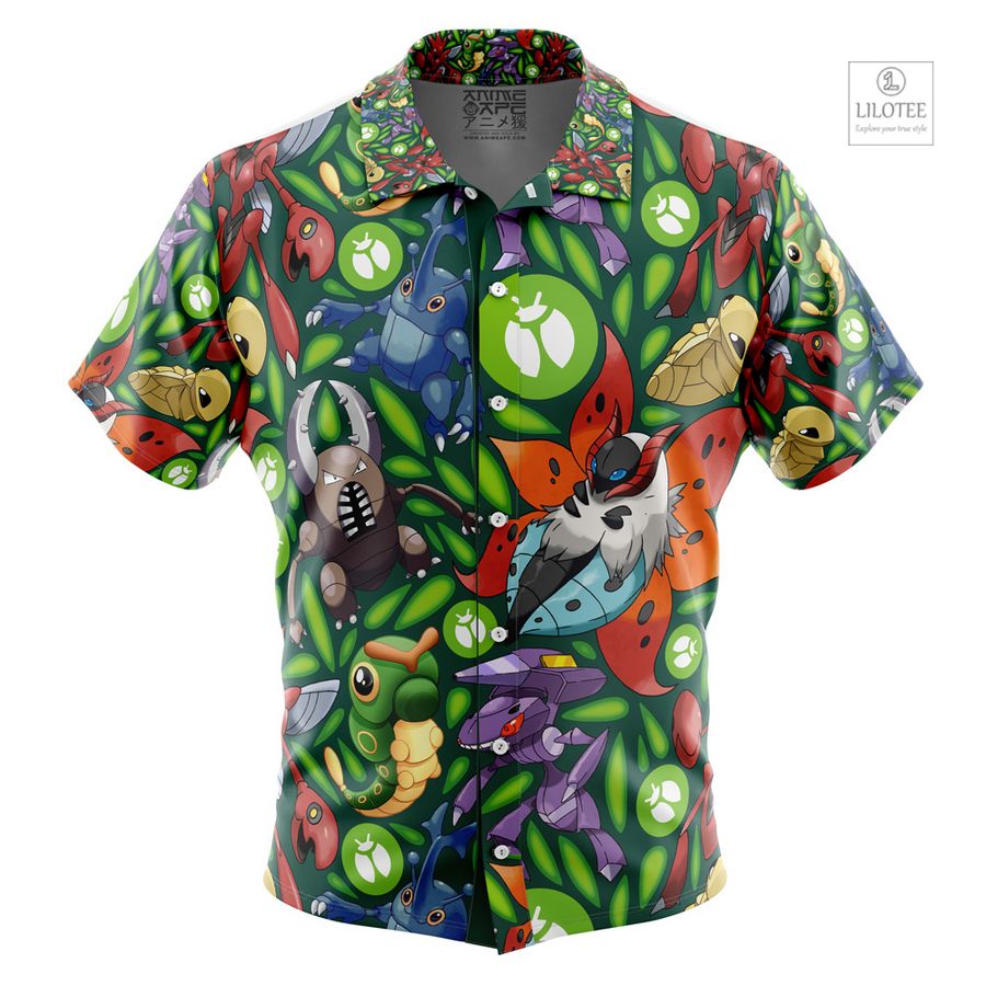 Bug Type Pokemon Short Sleeve Hawaiian Shirt 10