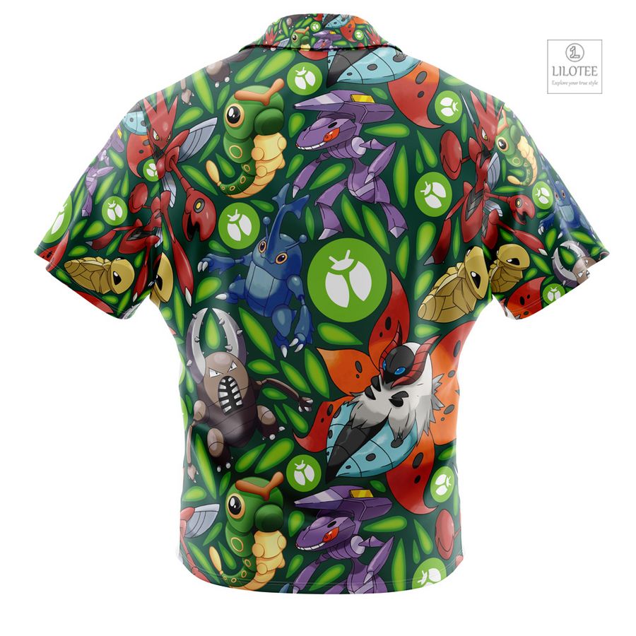 Bug Type Pokemon Short Sleeve Hawaiian Shirt 3