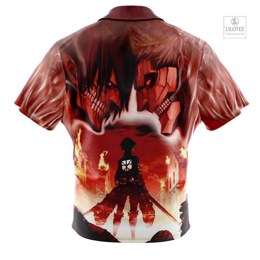Burning Attack on Titan Short Sleeve Hawaiian Shirt 12