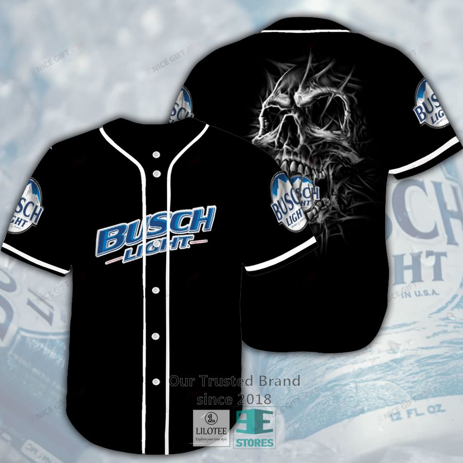 Busch Light Skull Baseball Jersey 2