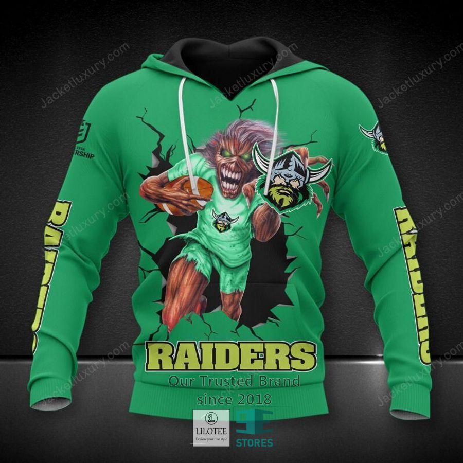 Canberra Raiders Iron Maiden Hoodie, Polo Shirt 21