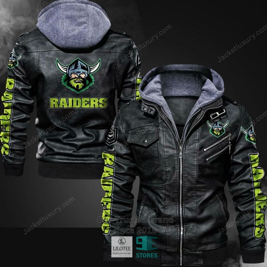 Canberra Raiders logo Leather Jacket 5