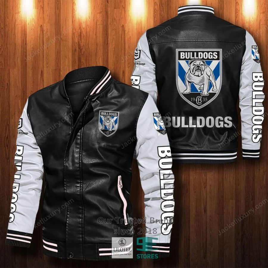 Canterbury Bankstown Bulldogs Bomber Leather Jacket 13