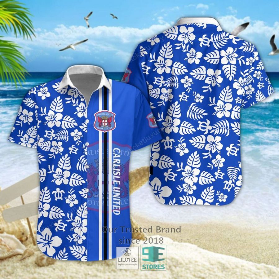 Carlisle United hibiscus Hawaiian Shirt 5