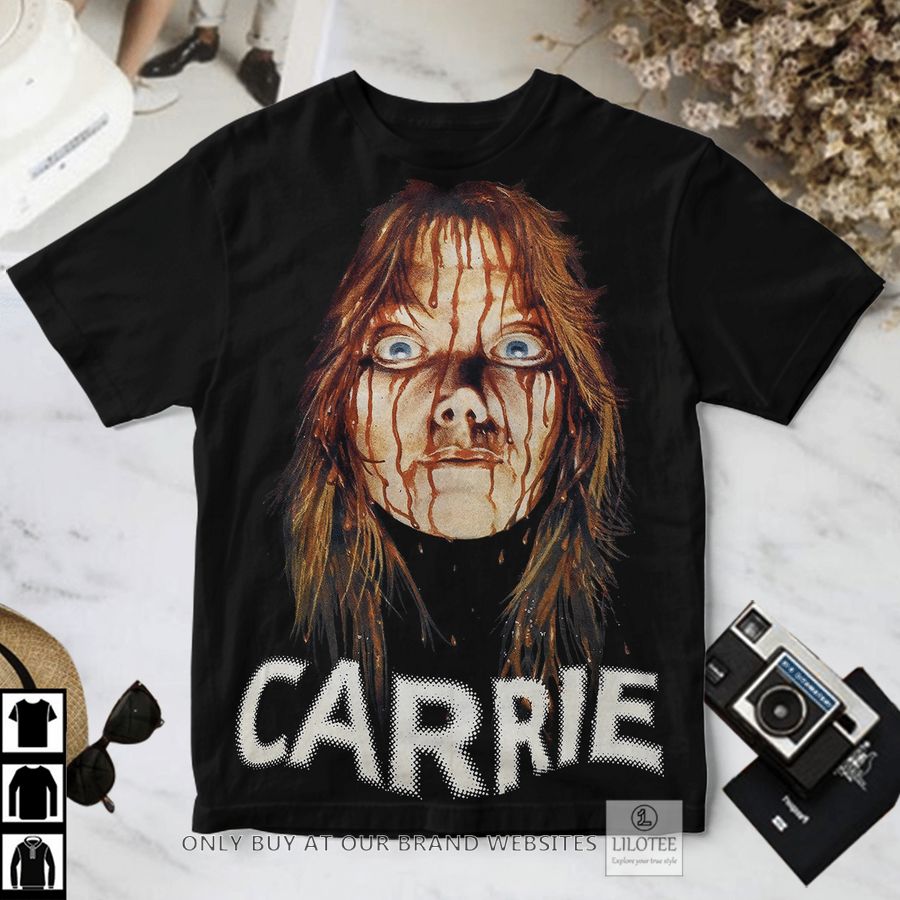 Carrie blooding face T-Shirt 3