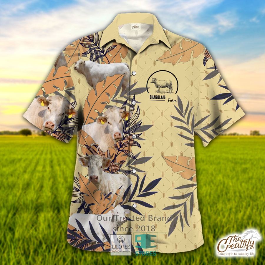 Charolais Farm Hawaiian Shirt 8