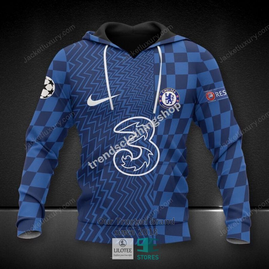 Chelsea F.C. Blue pattern Hoodie, Bomber Jacket 20