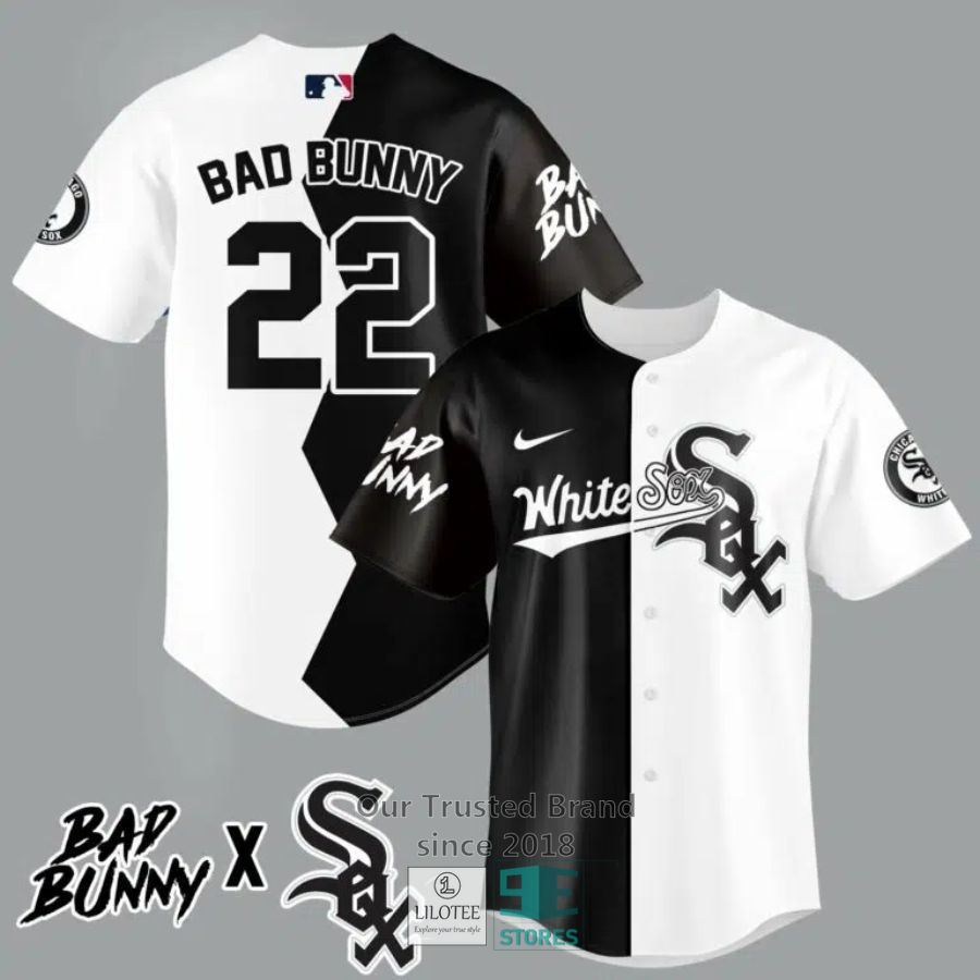 Chicago White Sox Bad Bunny 22 Baseball Jersey 3