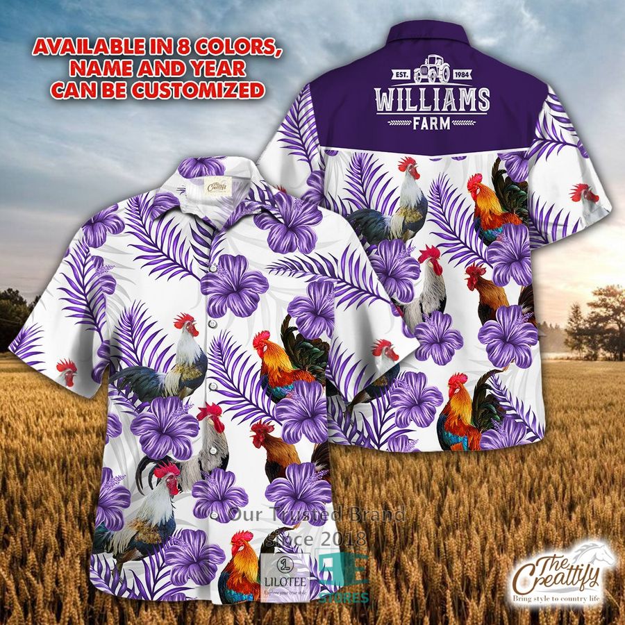 Chicken Flower Full Color Hawaiian Shirt 23