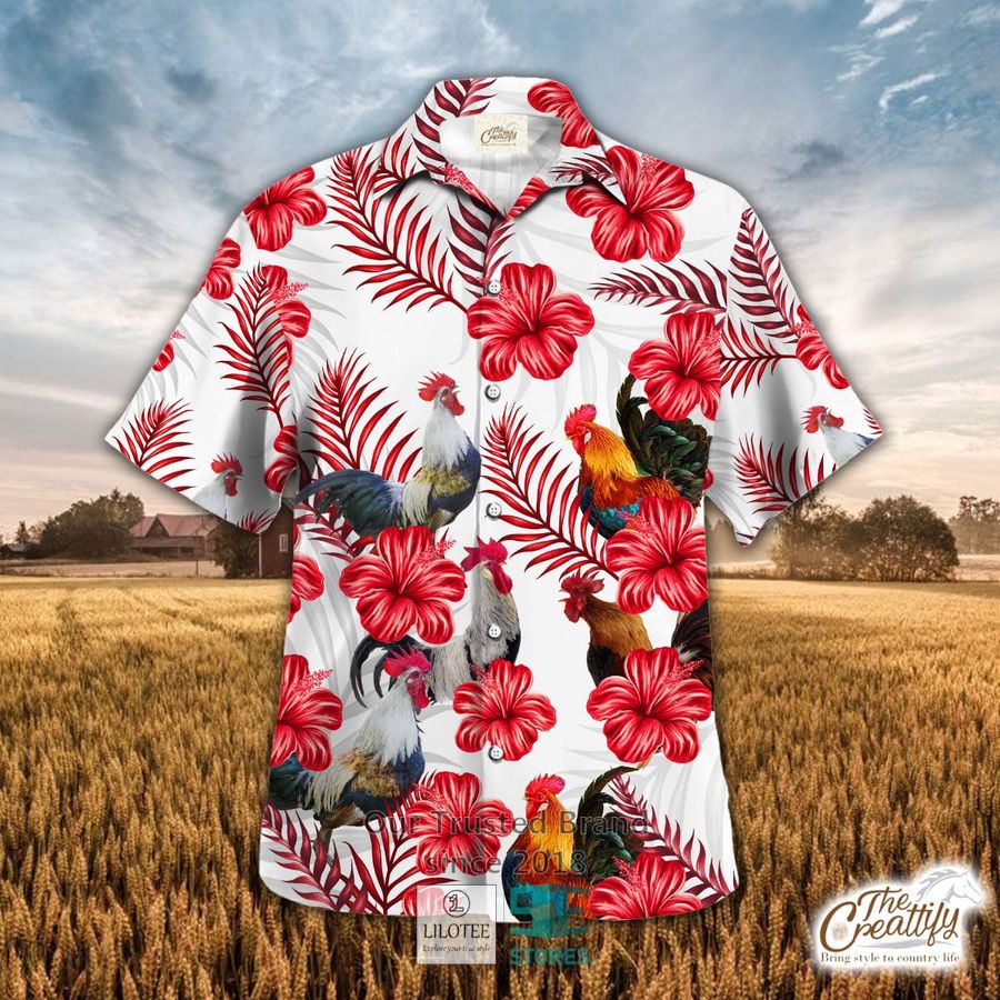 Chicken Flower Full Color Hawaiian Shirt 11 Chicken Flower Full Color Hawaiian Shirt - Image 11