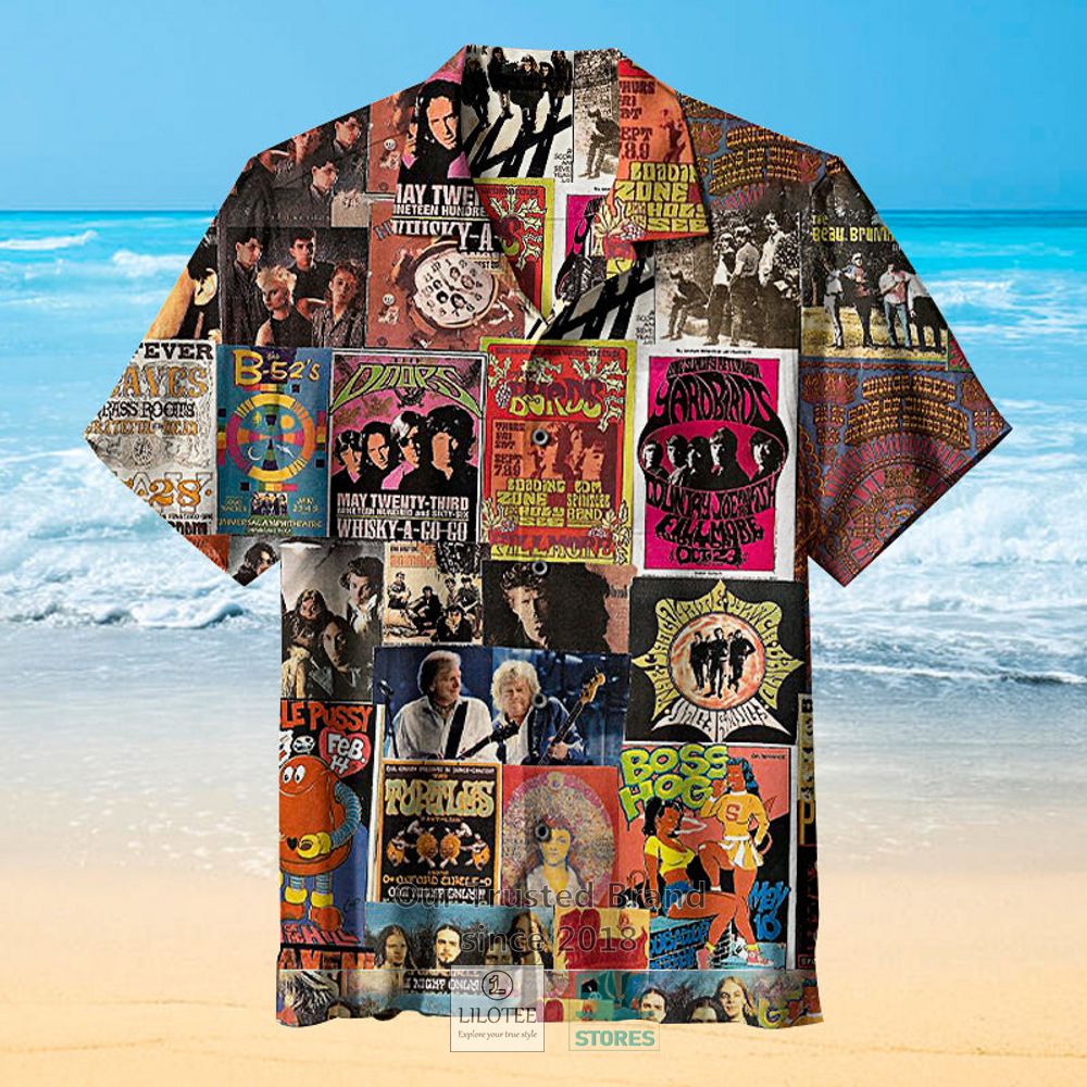 Classic Rock Collage Hawaiian Shirt 4
