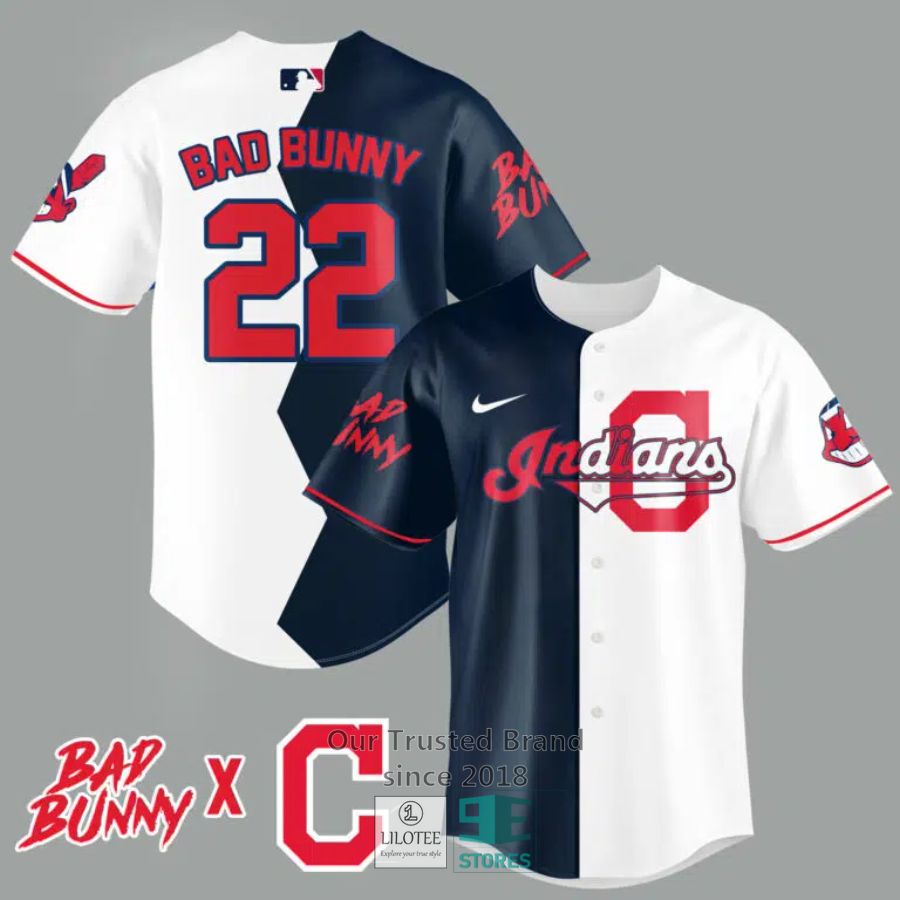 Cleveland Guardians Bad Bunny 22 Baseball Jersey 3