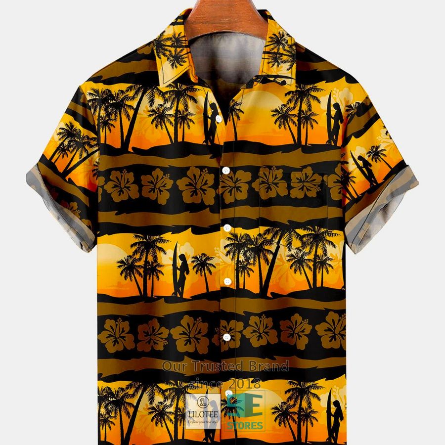 Coconut Tree Print Casual Breathable Hawaiian Shirt 4