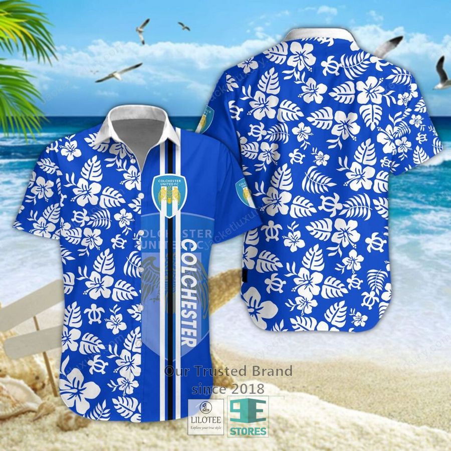 Colchester United Hibicus Hawaiian Shirt 4