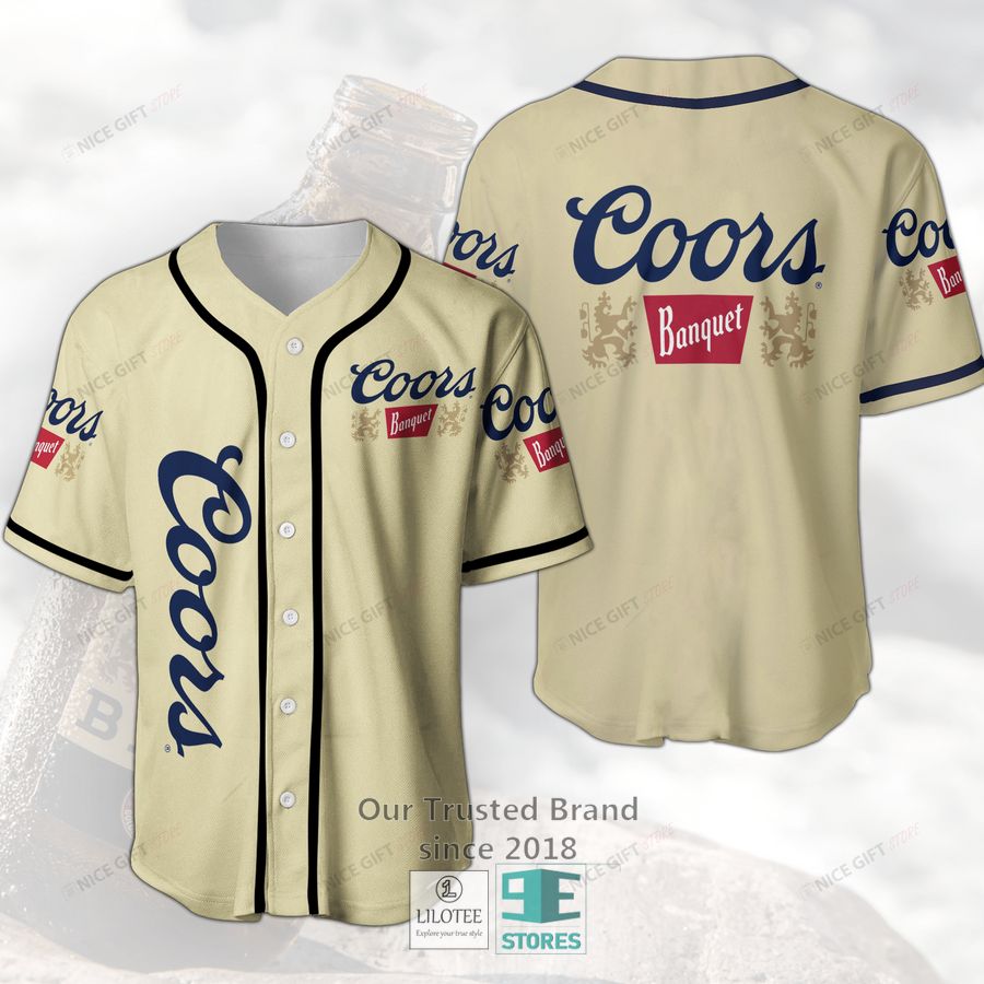 Coors Banquet Yellow Baseball Jersey 3