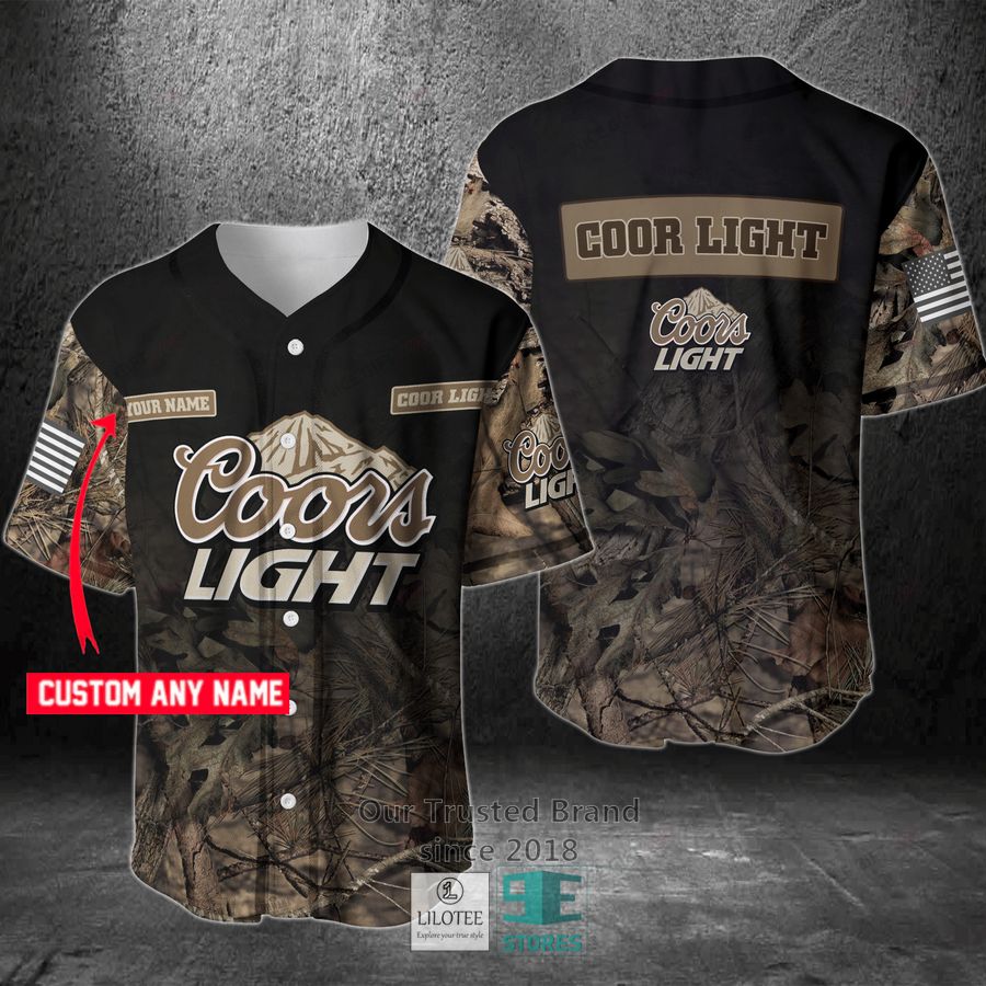 Coors Light Your Name Hunting Baseball Jersey 3