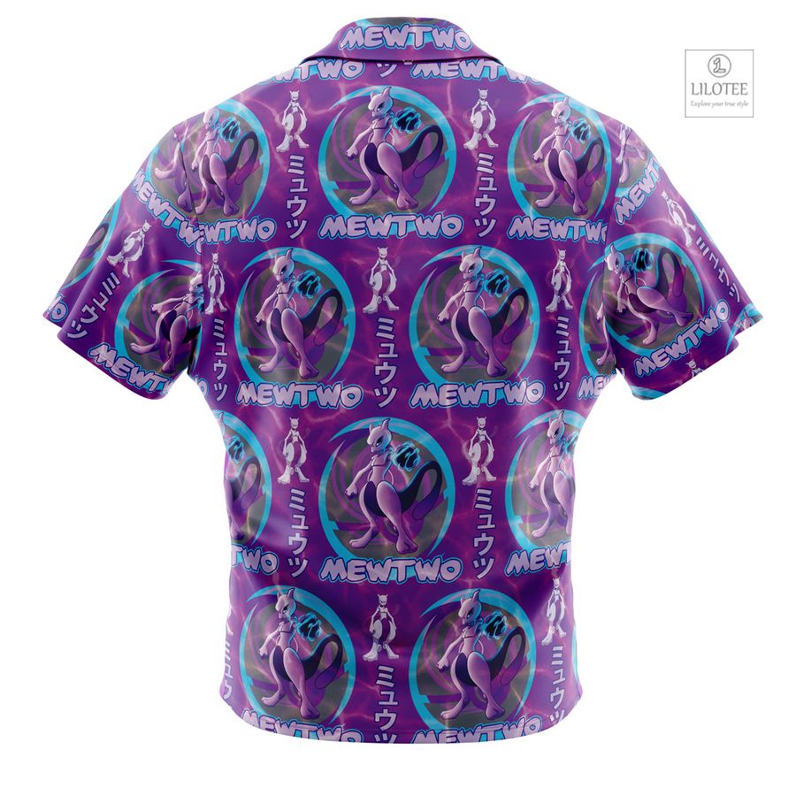 Cosmic Mewtwo Pokemon Short Sleeve Hawaiian Shirt 12