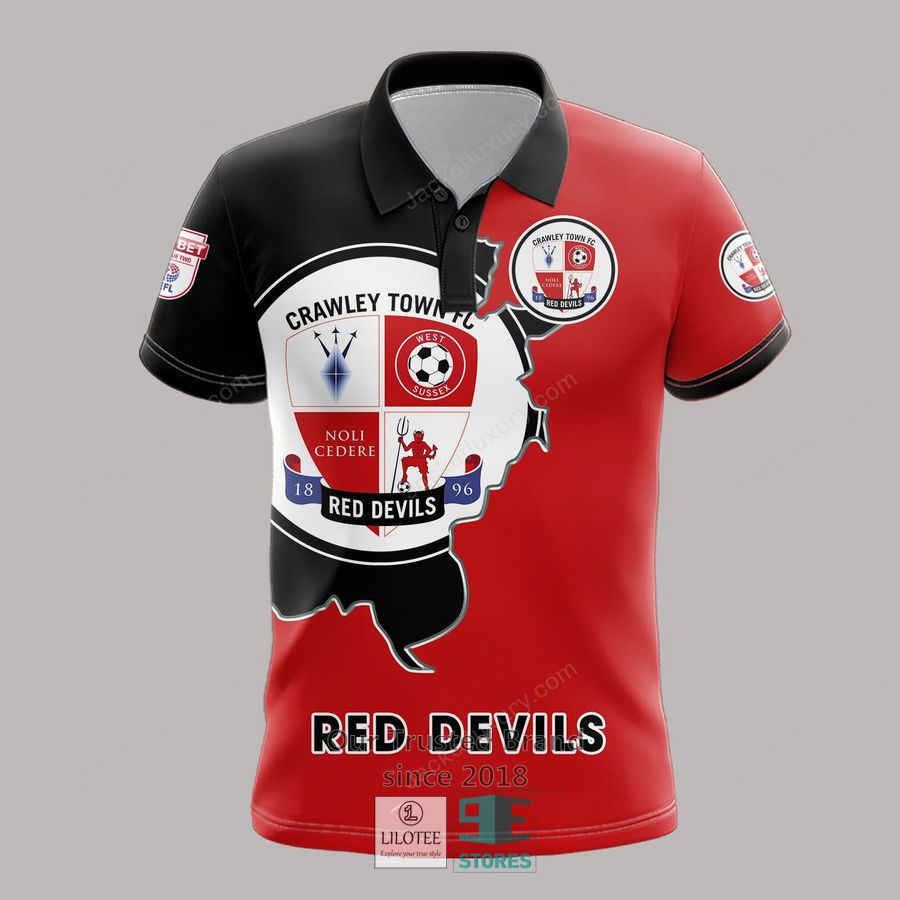 Crawley Town Red Devils Red Polo Shirt, hoodie 23