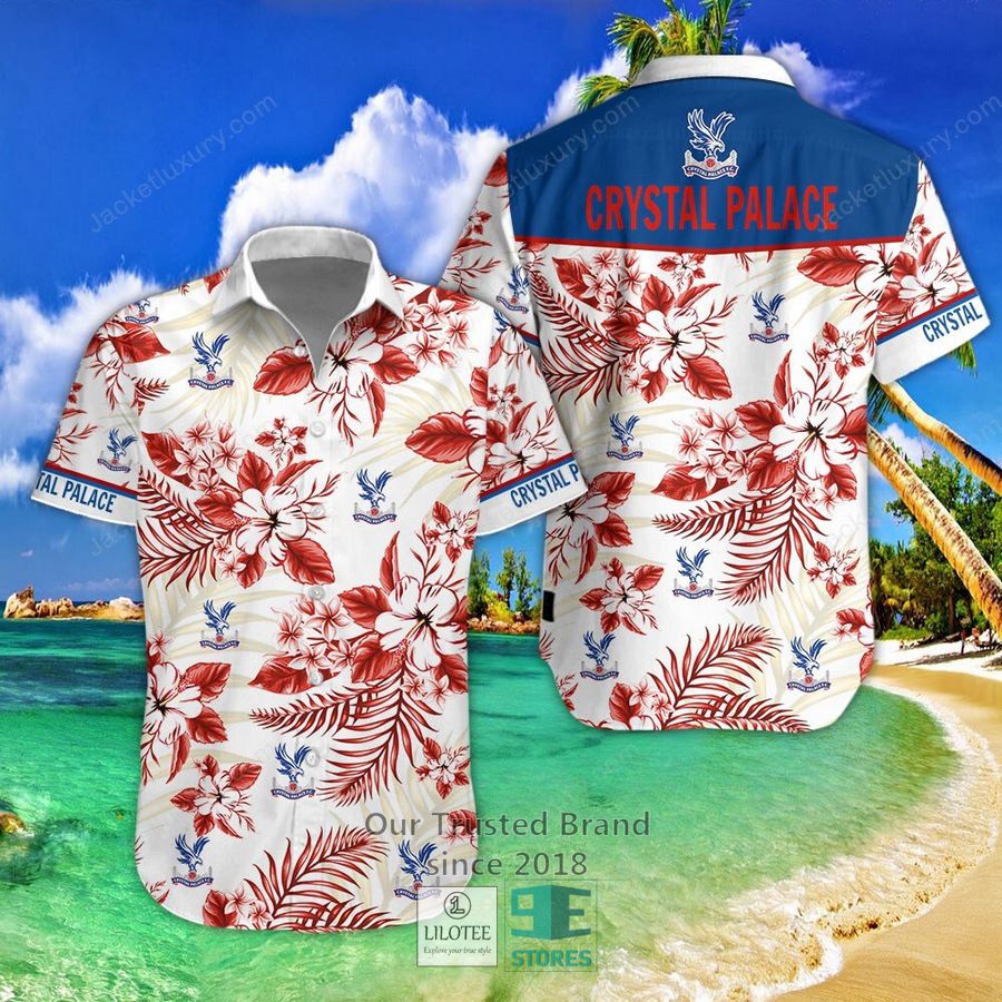 Crystal Palace F.C Hibiscus Hawaiian Shirt, Short 4