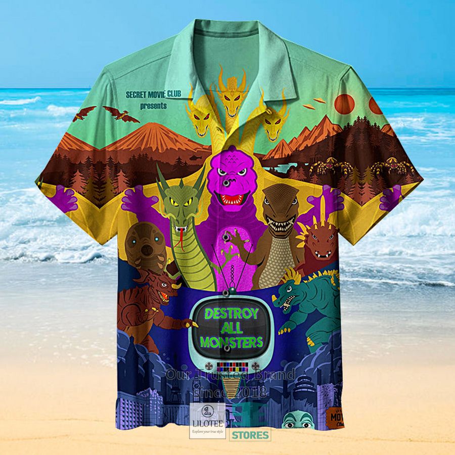 Destroy All Monsters Casual Hawaiian Shirt 2