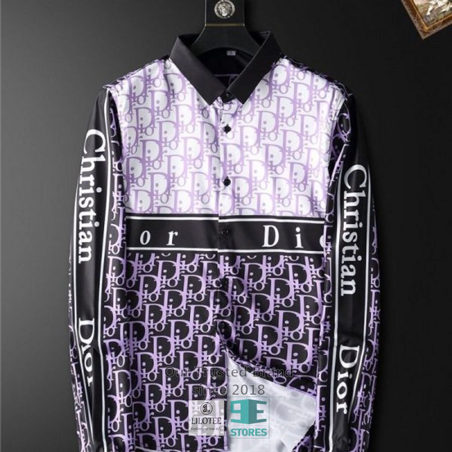 Dior Christian Purple 3D Longsleeve button shirt 2