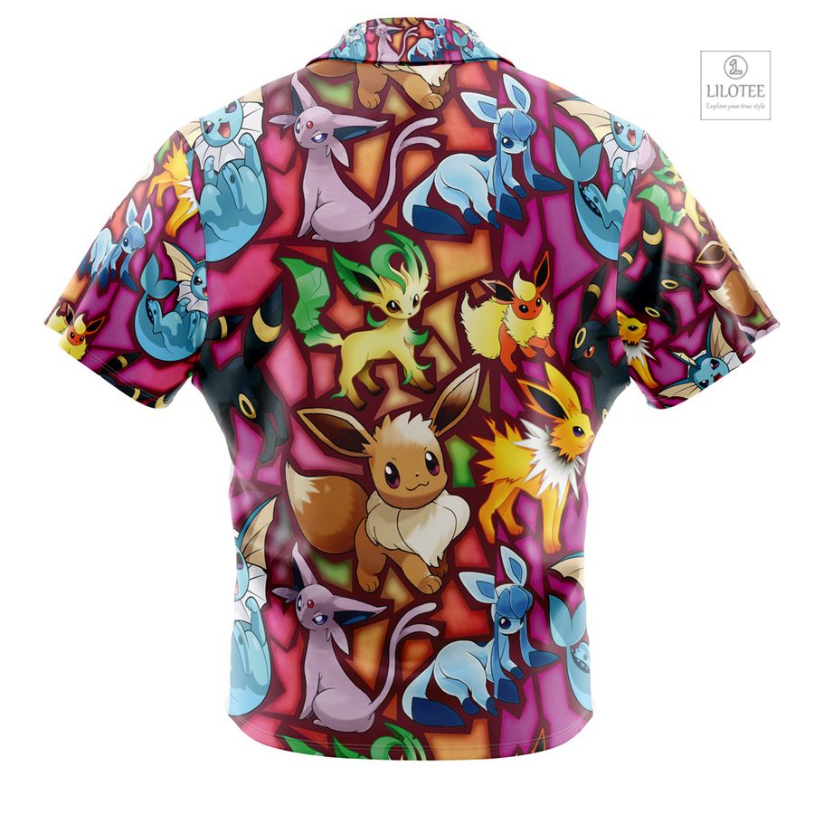 Eevee Evolutions Pokemon Short Sleeve Hawaiian Shirt 5