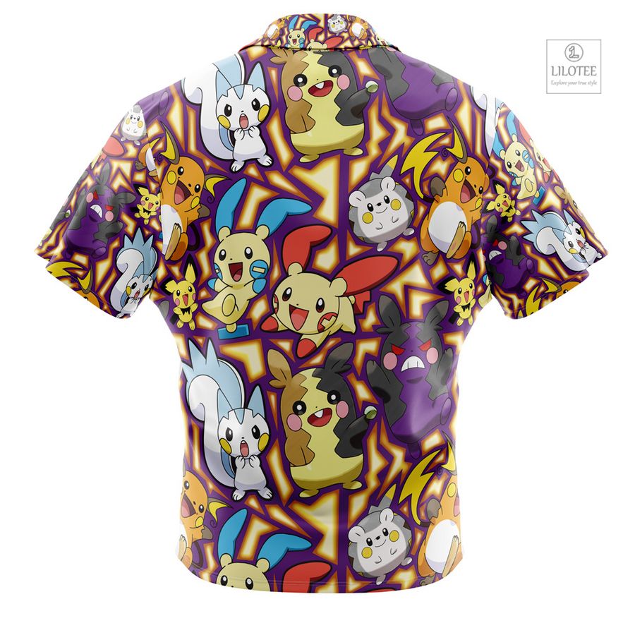 Electric Rodent Type Pokemon Short Sleeve Hawaiian Shirt 12