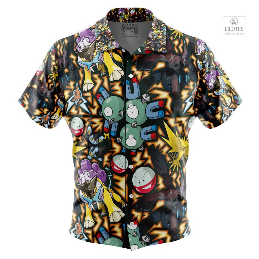 Electric Type Pokemon Short Sleeve Hawaiian Shirt 9