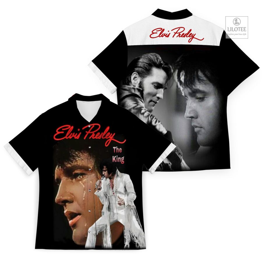 Elvis Presley The King Black Casual Hawaiian Shirt 7