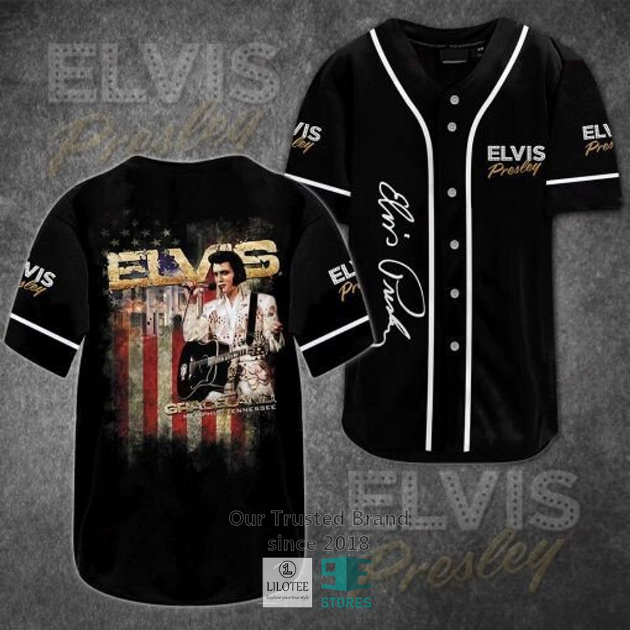 Elvis Presley US Flag Baseball Jersey 3