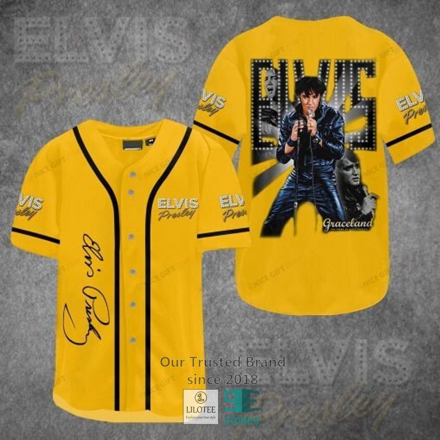 Elvis Presley Yellow Baseball Jersey 3