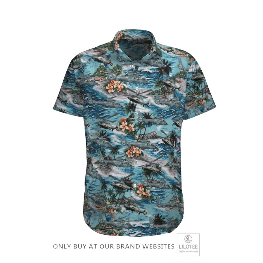 Alternative view of Eurocopter AS565 Panther French Navy Short Sleeve Hawaiian Shirt