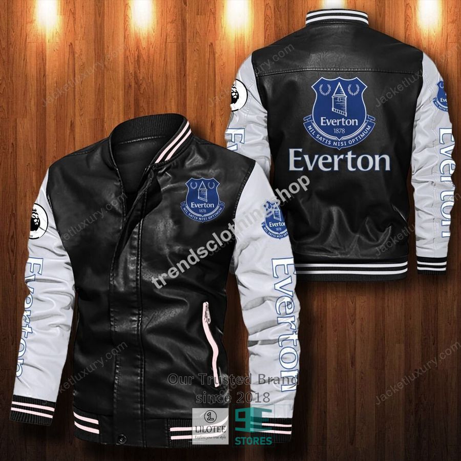 Everton F.C Bomber Leather Jacket 12