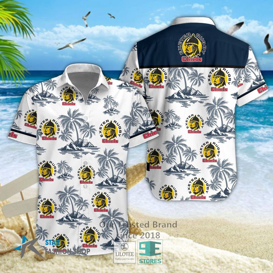 Exeter Chiefs Hawaiian Shirt, Short 4