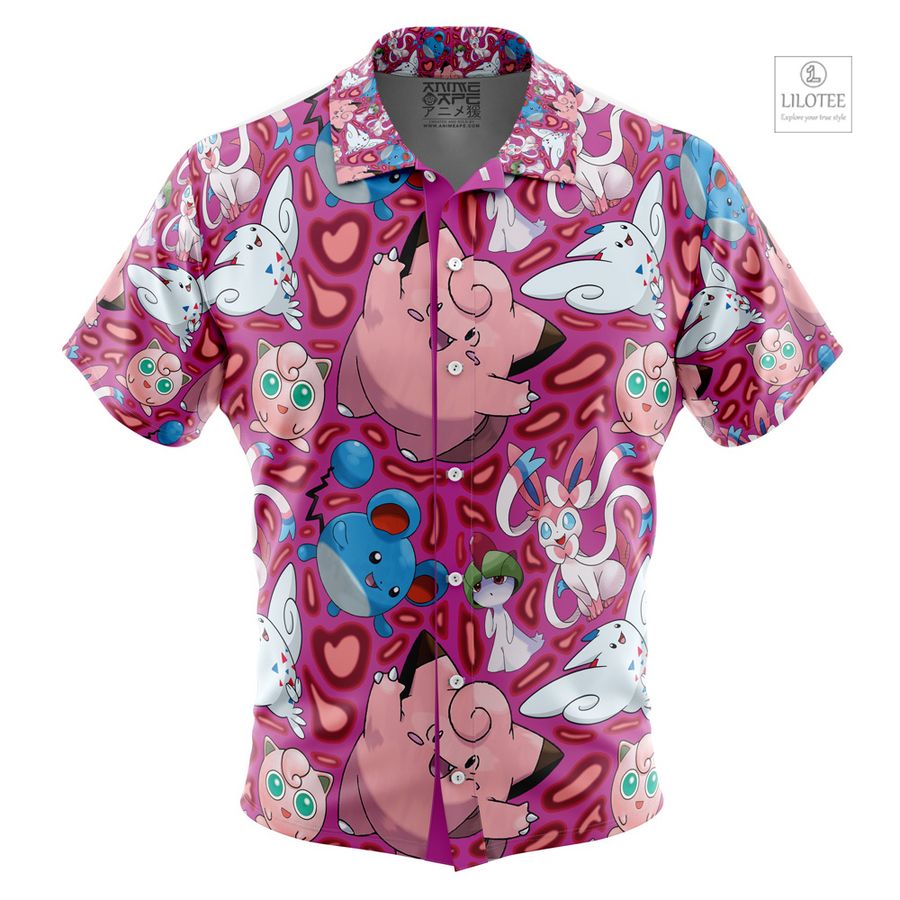 Fairy Type Pokemon Short Sleeve Hawaiian Shirt 8