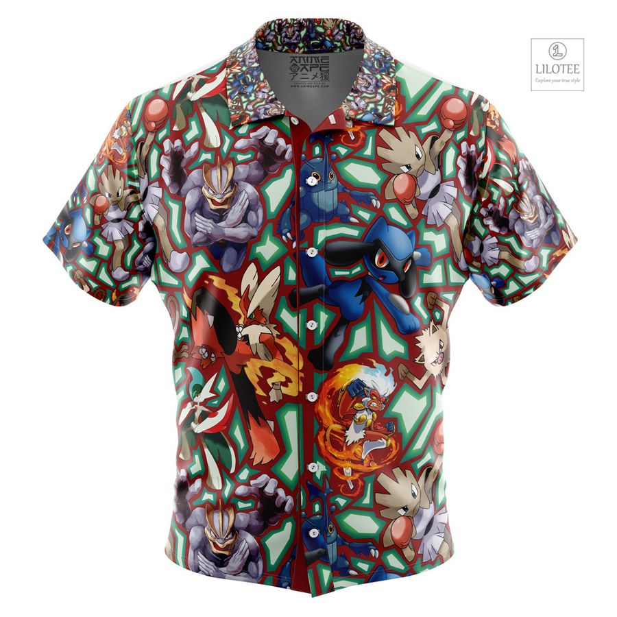 Fighting Type Pokemon Short Sleeve Hawaiian Shirt 8