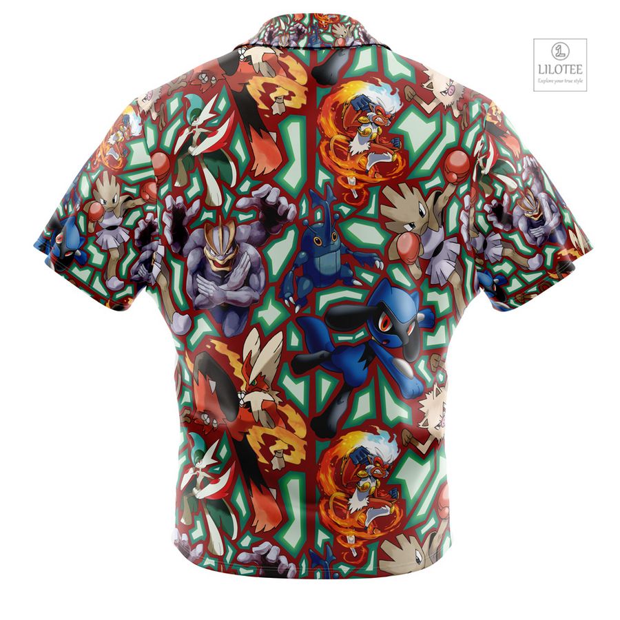Fighting Type Pokemon Short Sleeve Hawaiian Shirt 5