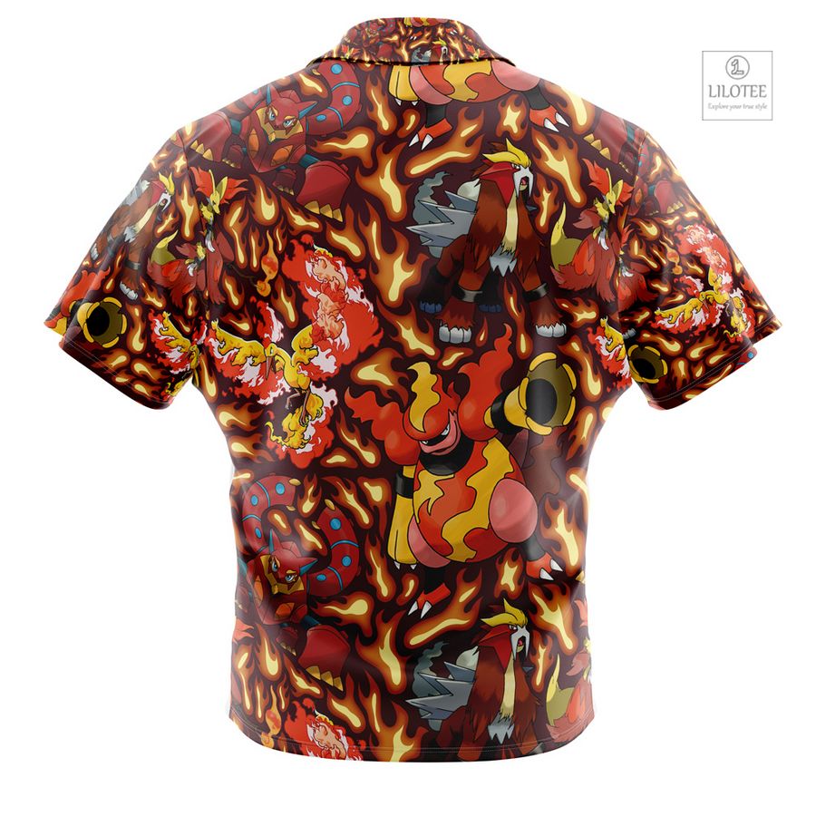 Fire Type Pokemon Short Sleeve Hawaiian Shirt 3
