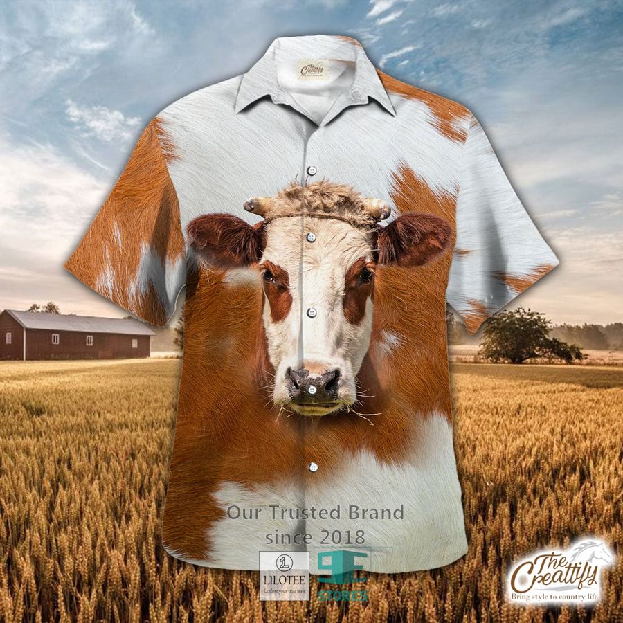 Fleckvieh Cattle Hawaiian Shirt 8