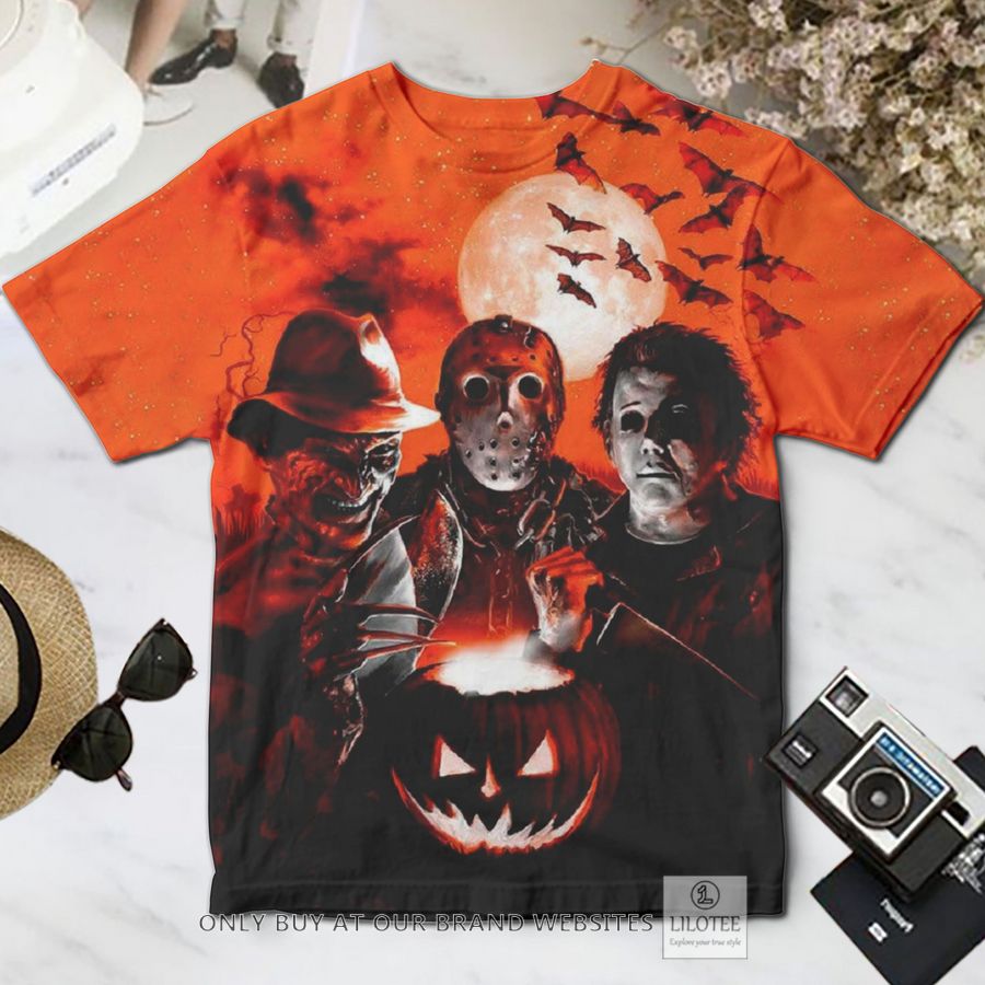 Freddy Krueger Jason Voorhees Michael Myers Halloween night T-Shirt 3