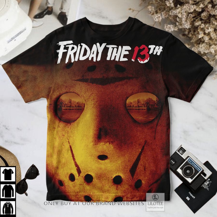 Friday the 13th Jason Voorhees face T-Shirt 3