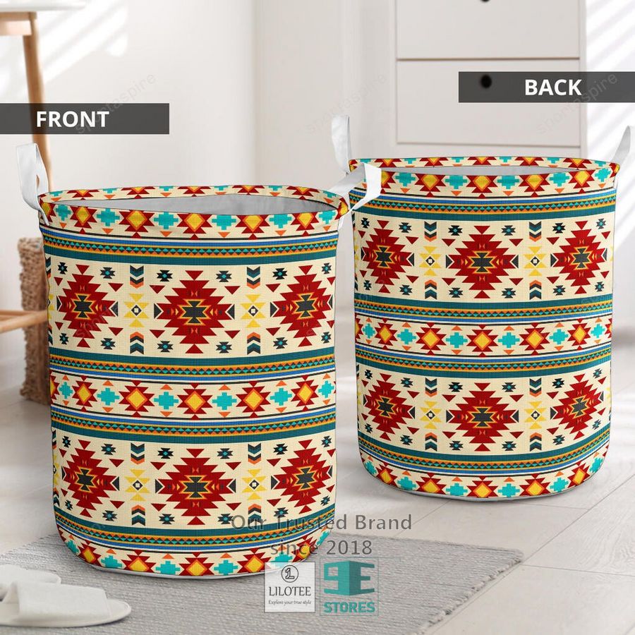Full Color Southwest Pattern Laundry Basket 2