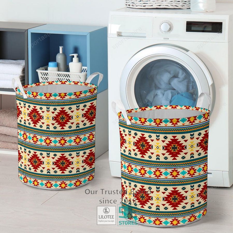 Full Color Southwest Pattern Laundry Basket 4