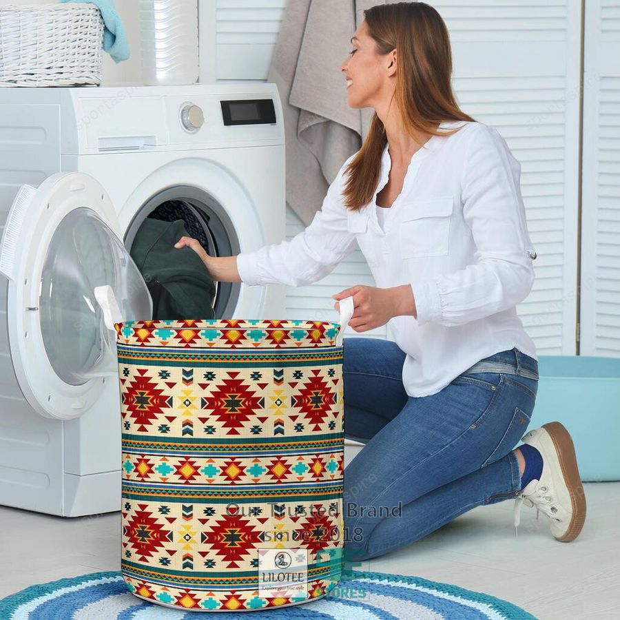 Full Color Southwest Pattern Laundry Basket 6
