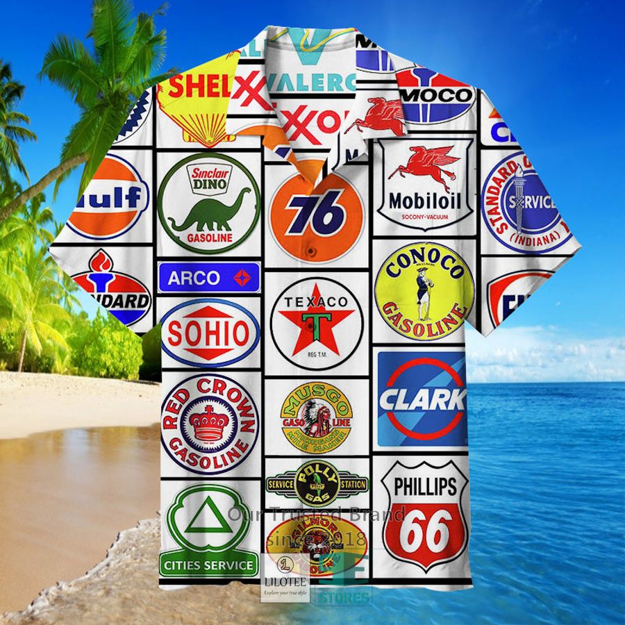 Gasoline Brands logo Hawaiian Shirt 5