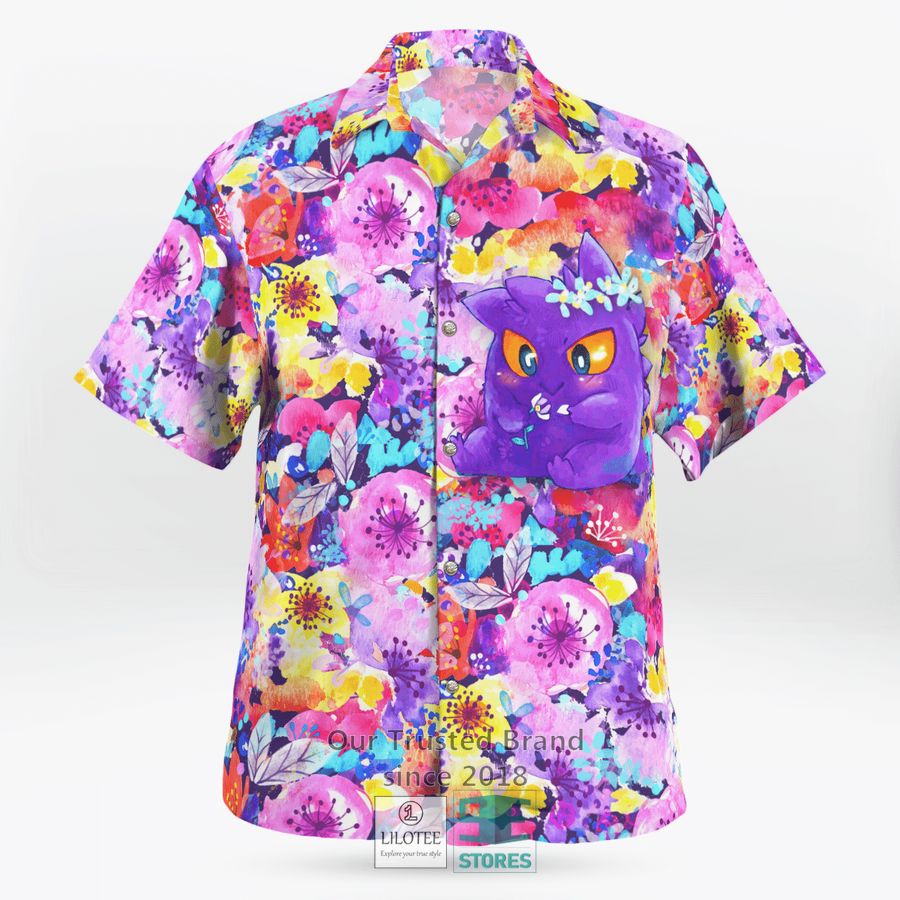 Gengar Summer Flowers Hawaiian Shirt, Short 13