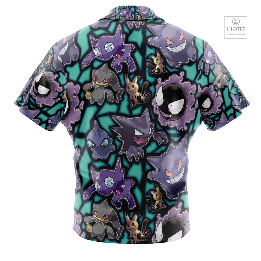 Ghost Type Pokemon Short Sleeve Hawaiian Shirt 3