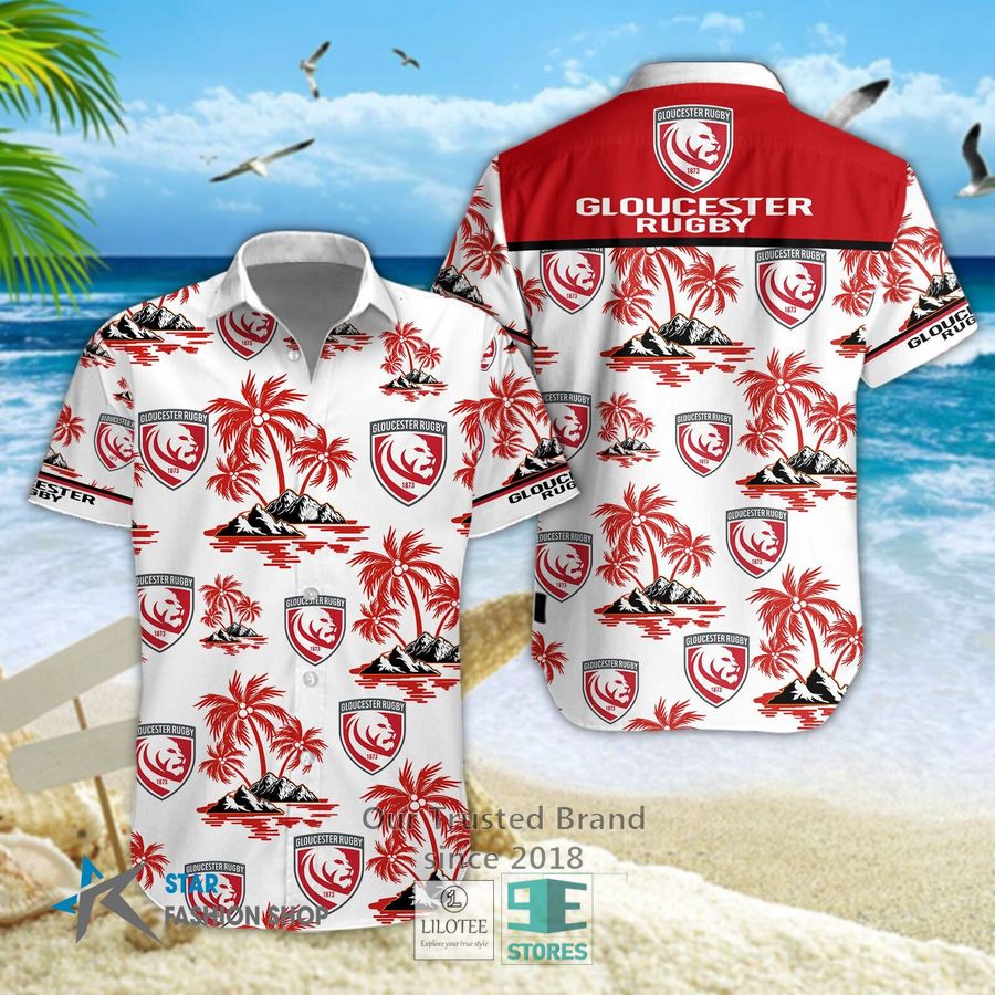 Gloucester Rugby Hawaiian Shirt, Short 5