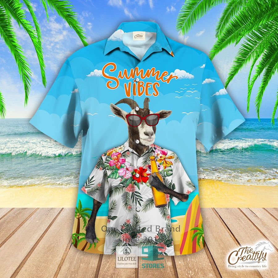Goat Summer Vibes Hawaiian Shirt 8