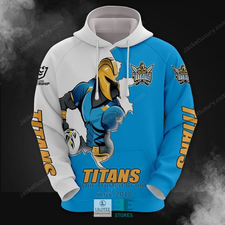 Gold Coast Titans Blue Hoodie, Polo Shirt 22